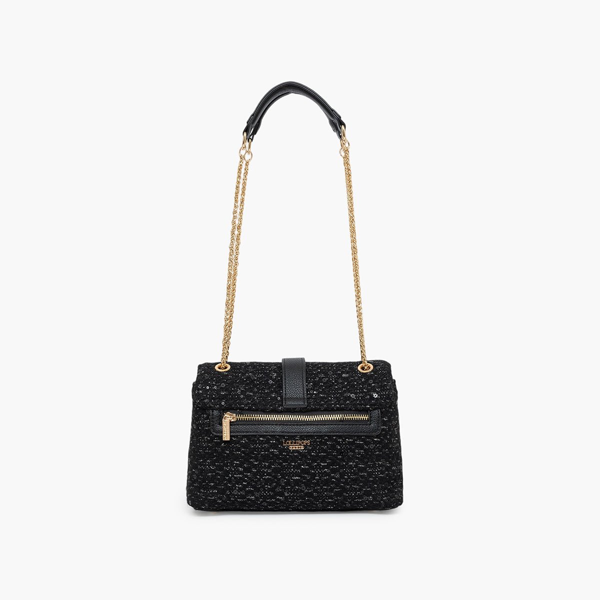 Sac porté épaule Toundra noir,doré, LOLLIPOPS