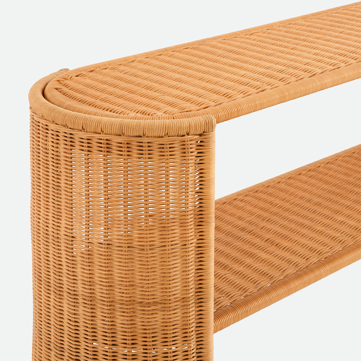 Consola em rotim entrançado, tampo duplo, JOEMA rotim natural, LA REDOUTE INTERIEURS