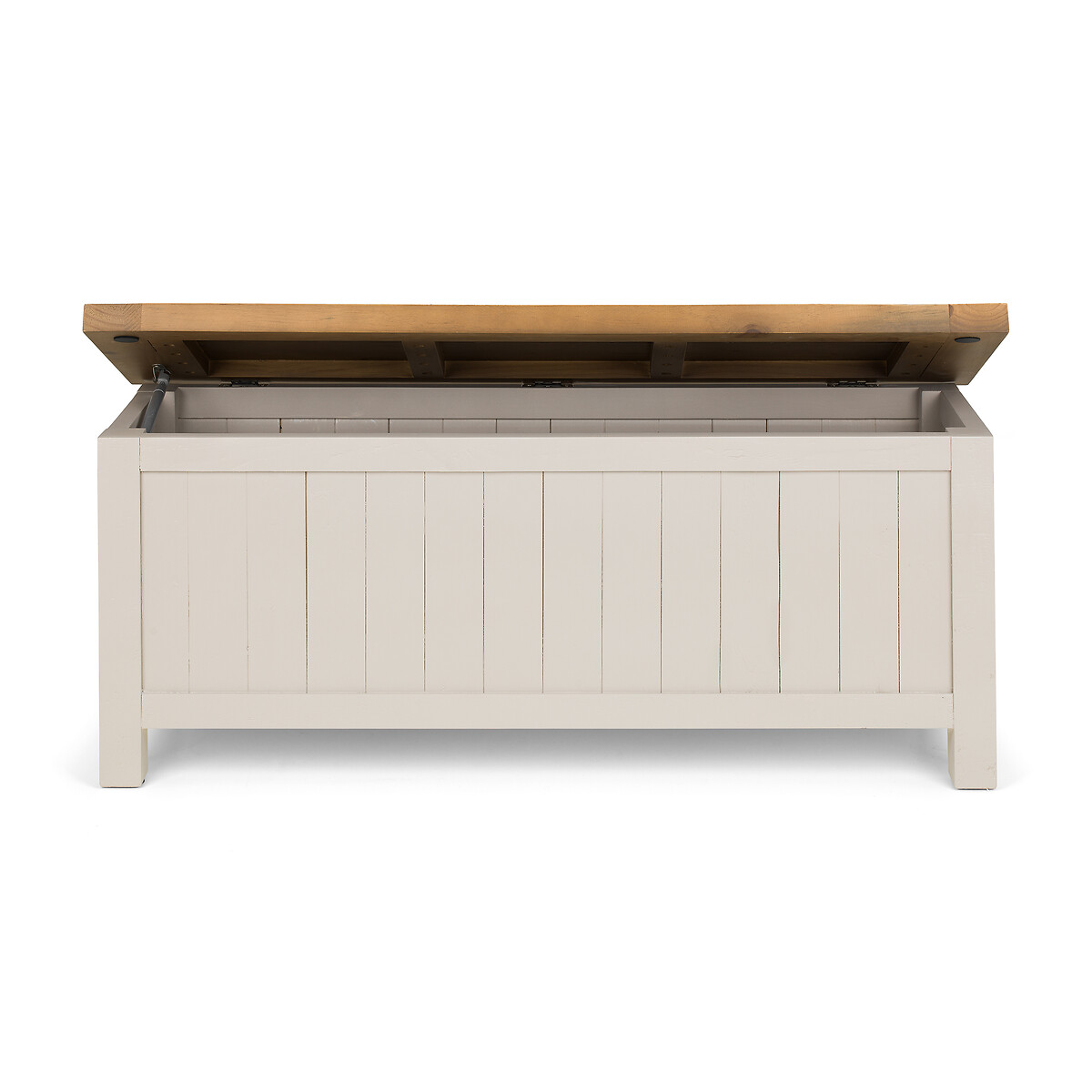 Shenandoah Reclaimed Pine Storage Dining Bench light greige, SO'HOME