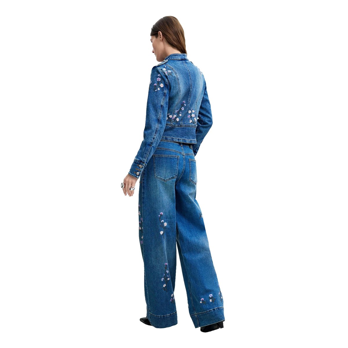 Jean droit M C Lacroix bleu, DESIGUAL