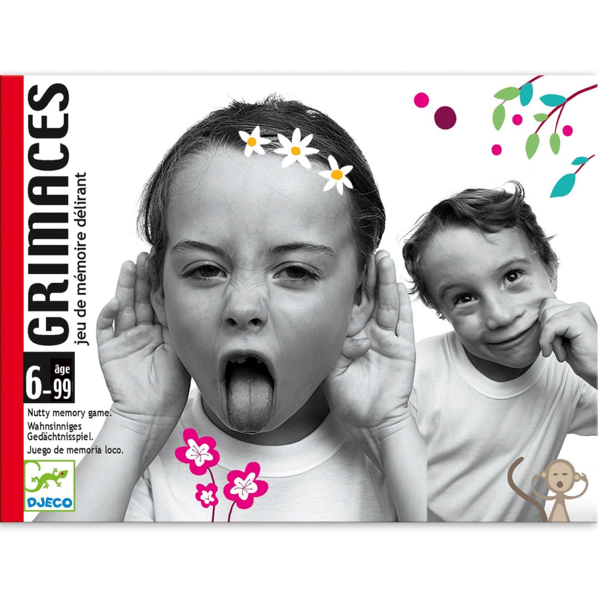 Jeu de cartes - Grimaces multicolore, DJECO