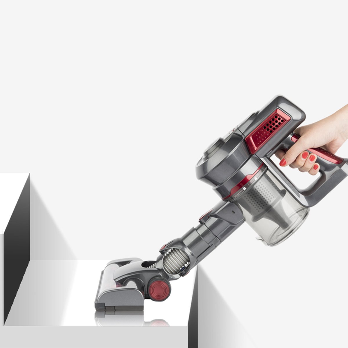 aspirateur balai 2 en 1 sans fil powerclean - up600 rouge, H.KOENIG