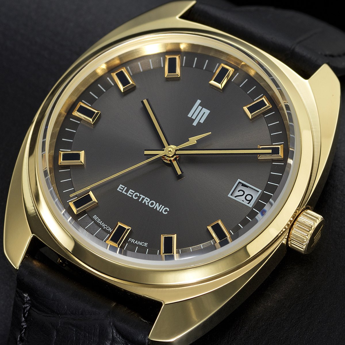 Montre Analogique GÉNÉRAL DE GAULLE doré noir noir, LIP