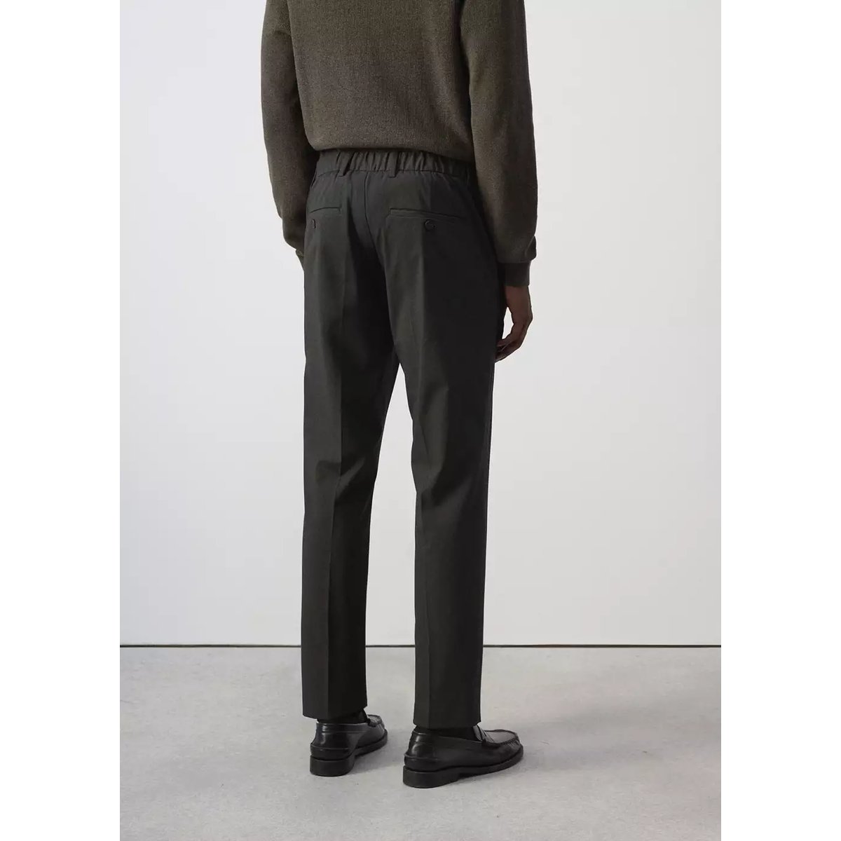 Pantalon Bologna cropped slim-fit kaki, MANGO MAN
