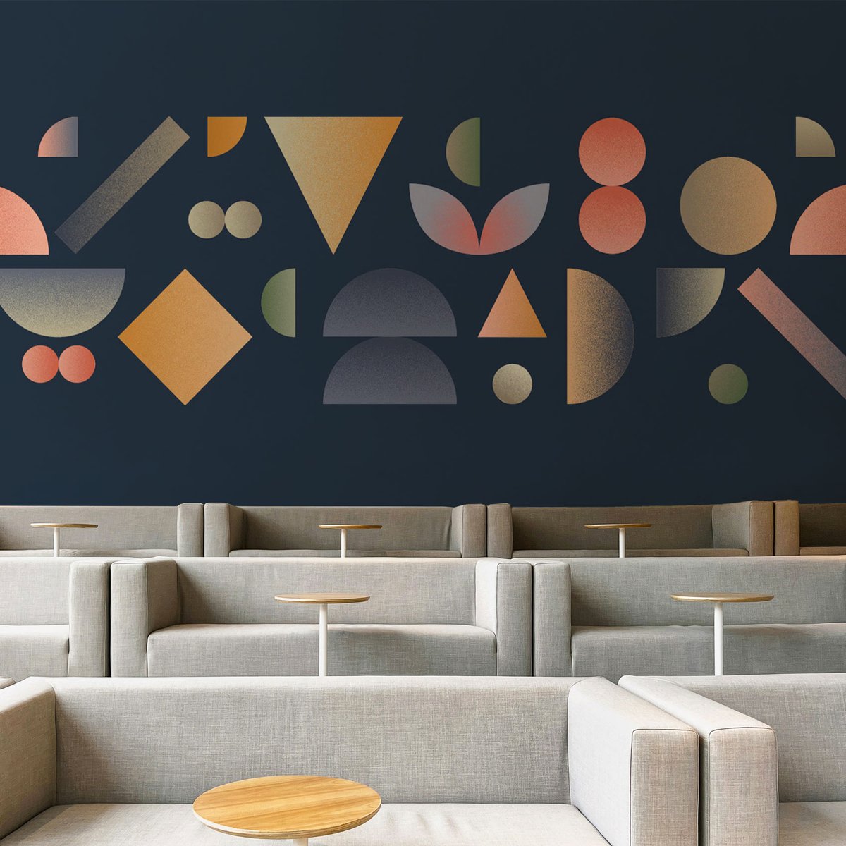 Papier peint panoramique Tempo, Bleu 450 x 250cm bleu, ACTE DECO