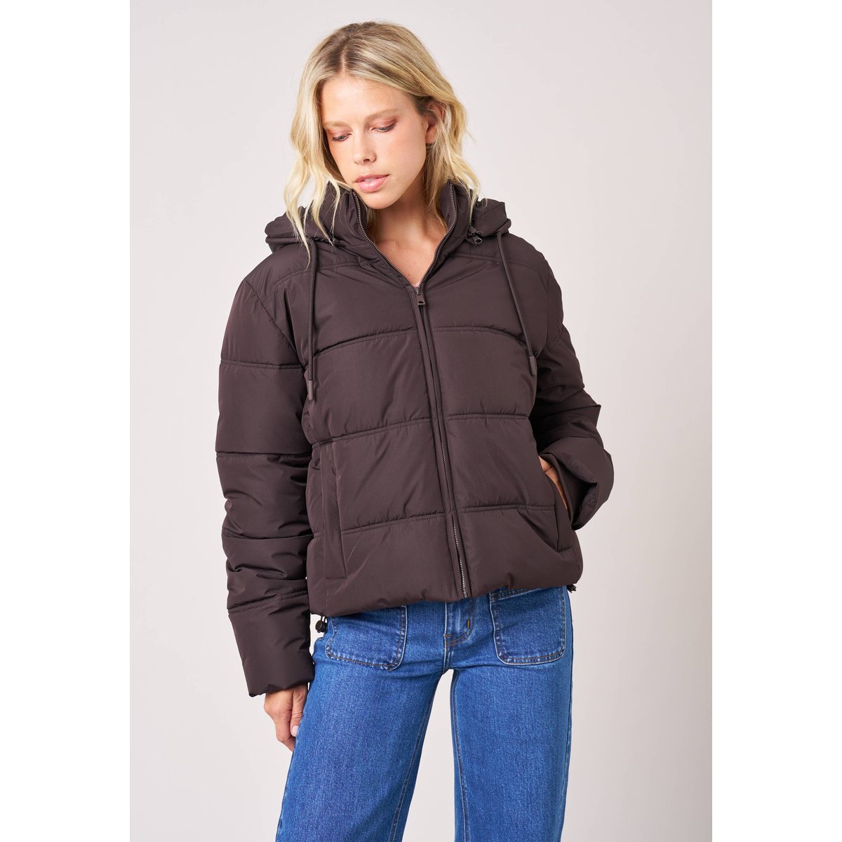 Doudoune courte femme OLLY brown, DEELUXE