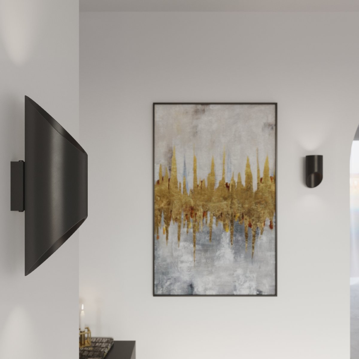 Applique Aluminium Noir G9 1 Penne 30 noir, EDEN