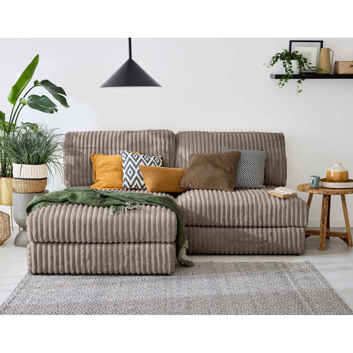 Canapé d'Angle réversible 3 places - JASPER taupe, BEST MOBILIER
