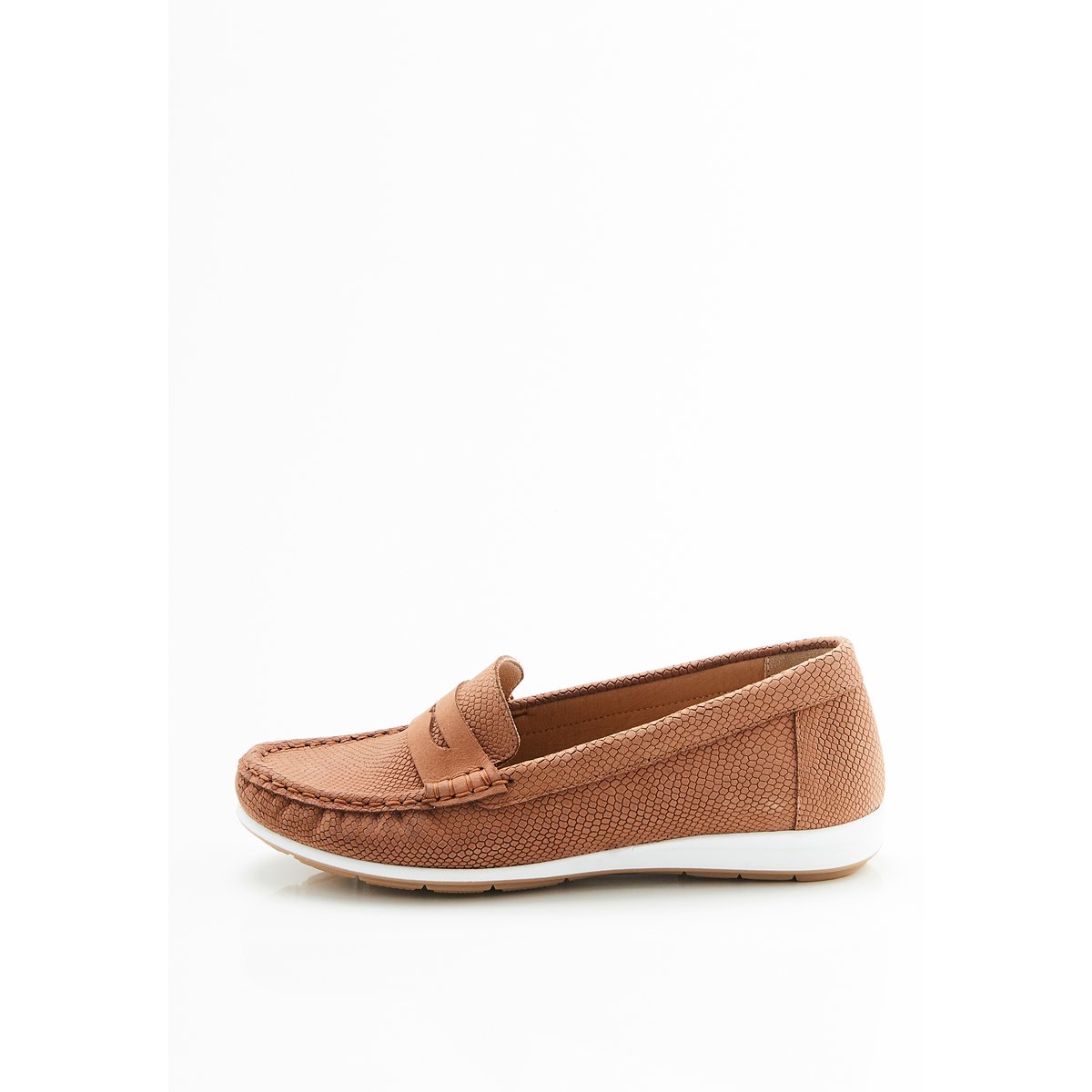 Mocassins aspect python Climatyl marron camel, DAMART