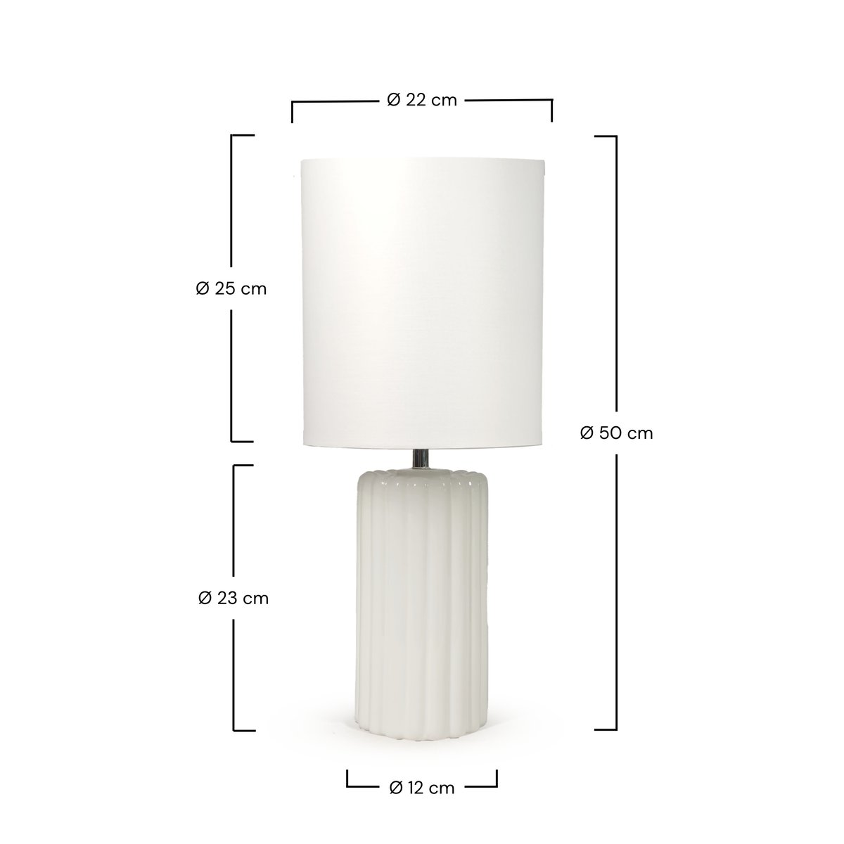 Lampe à poser Palladio - PALLADIO blanc, MAISON PAVANE