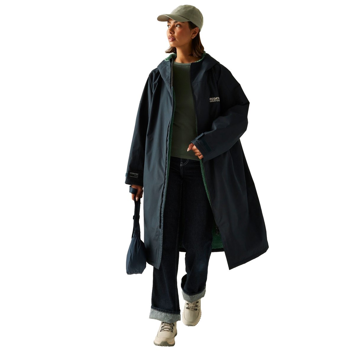 Peignoir à langer imperméable SPIRIT OF ADVENTURE bleu marine / pastel turquoise, REGATTA