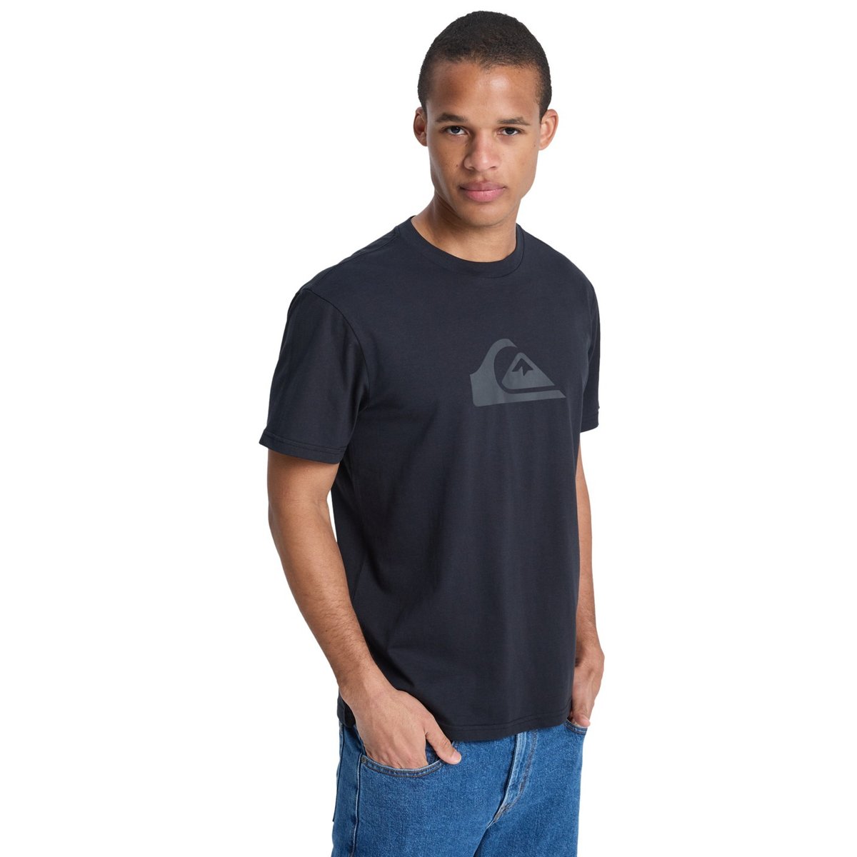 T-shirt manches courtes ev comp logo noir black, QUIKSILVER