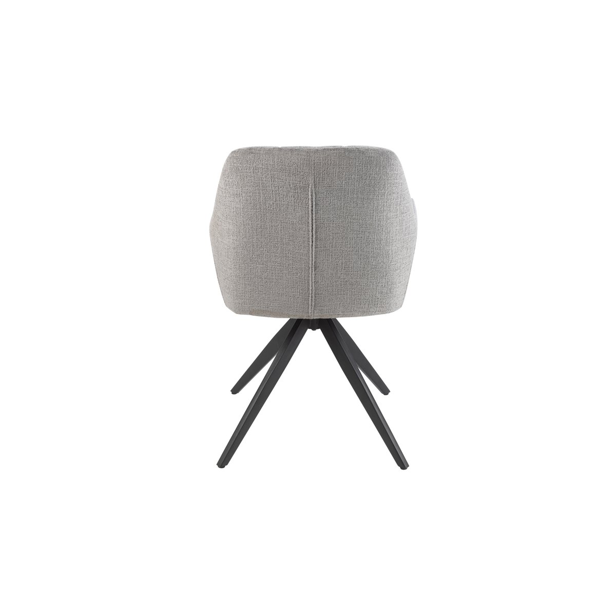 Chaises en métal et velours texturé (lot de 2) - LUCIE gris clair, HELLIN, DEPUIS 1862