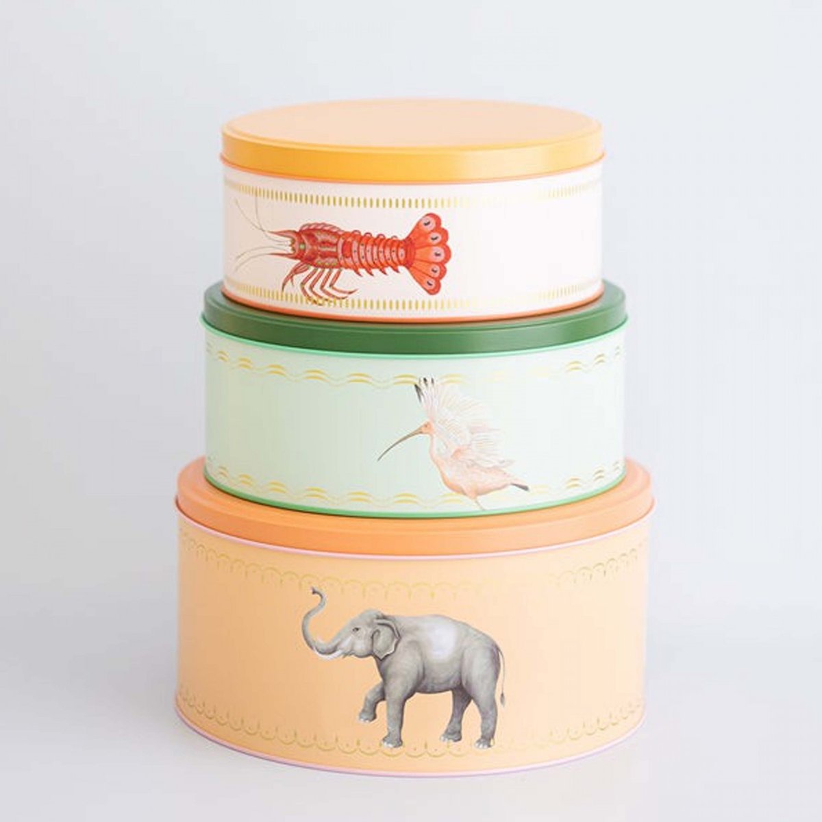 Lot de 3 boîtes en métal multicolore, YVONNE ELLEN
