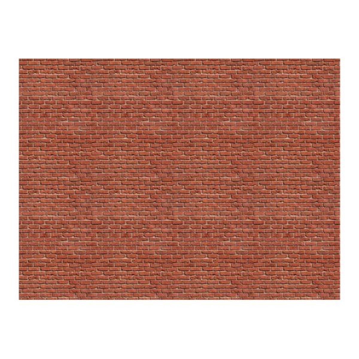 Papier peint intissé panoramique Brick - simple design orange / cuivré, EDEN