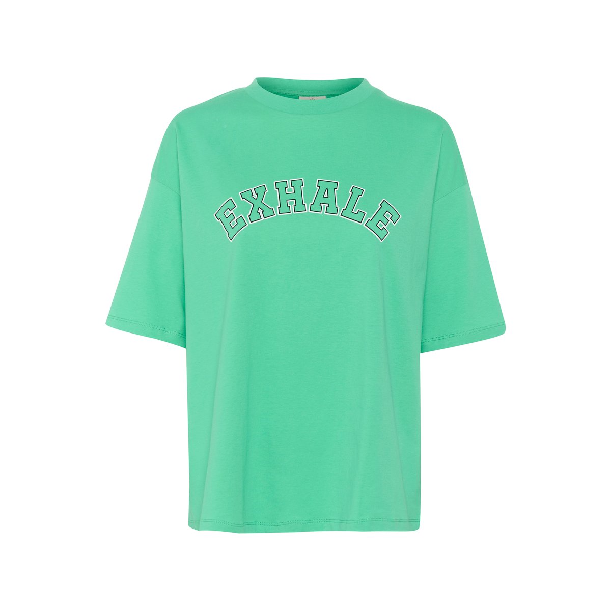 T-shirt vert gumdrop green statement, KAFFE