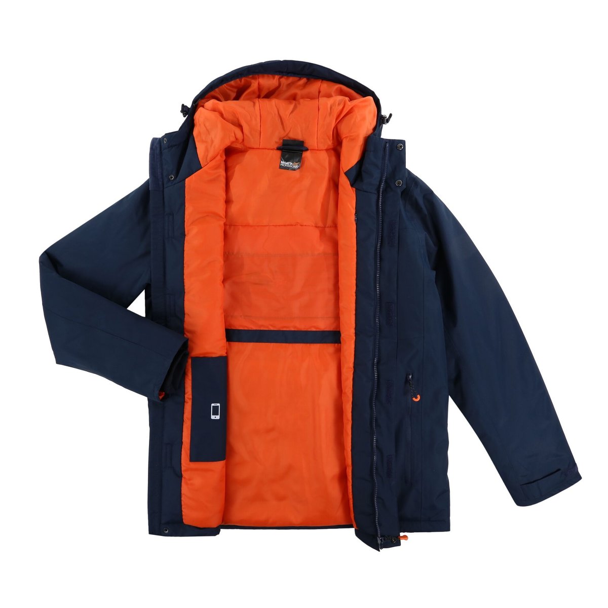 Veste imperméable THERMOGEN bleu marine / orange vif, REGATTA