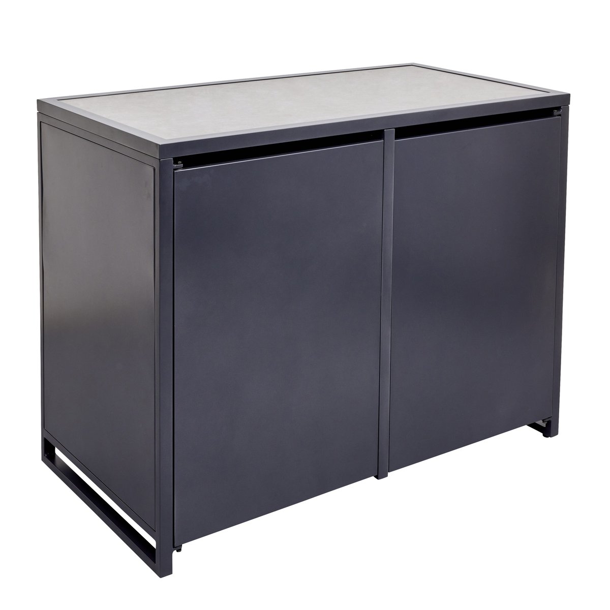 Module 2 portes pour cuisine, EUROPA gris / argent, NATERIAL