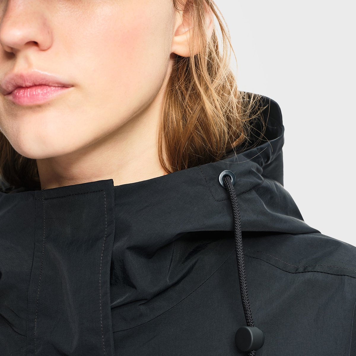 Parka mi-longue à taille ajustable MTD noir, AIGLE