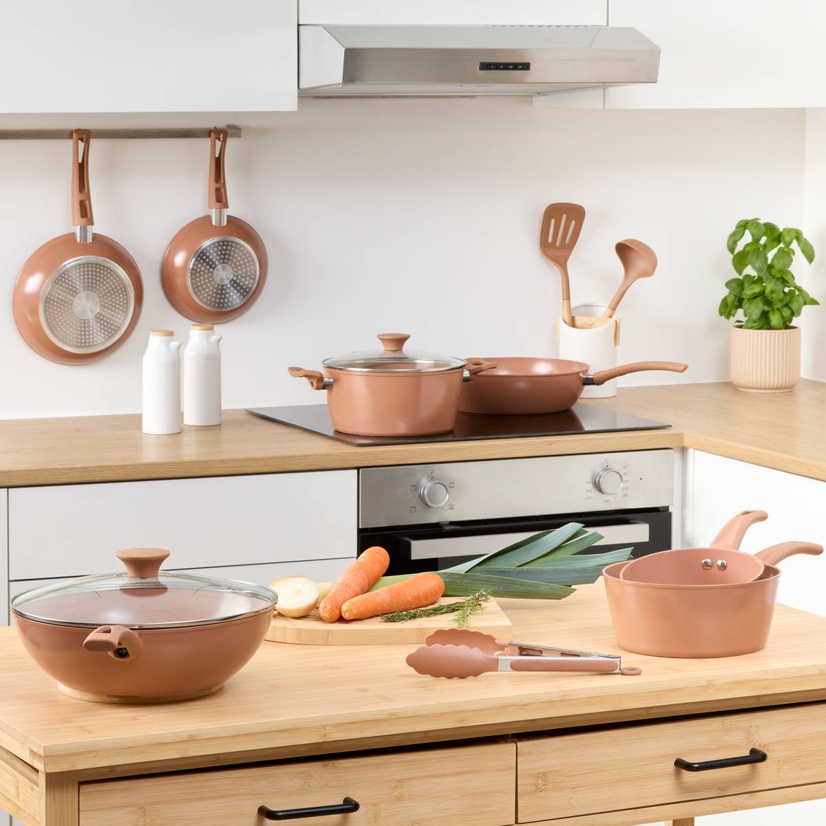 Casserole ronde en aluminium recyclé TOSCANE terracotta, 5FIVE SIMPLY SMART