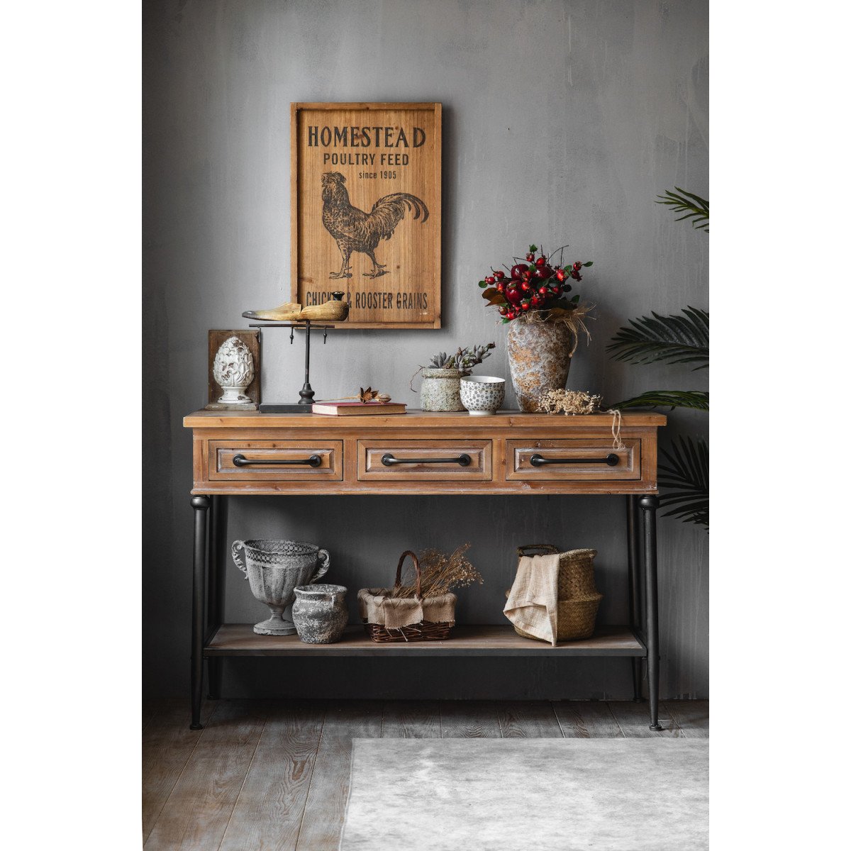 Console en bois et métal - TOM marron, MATHI DESIGN