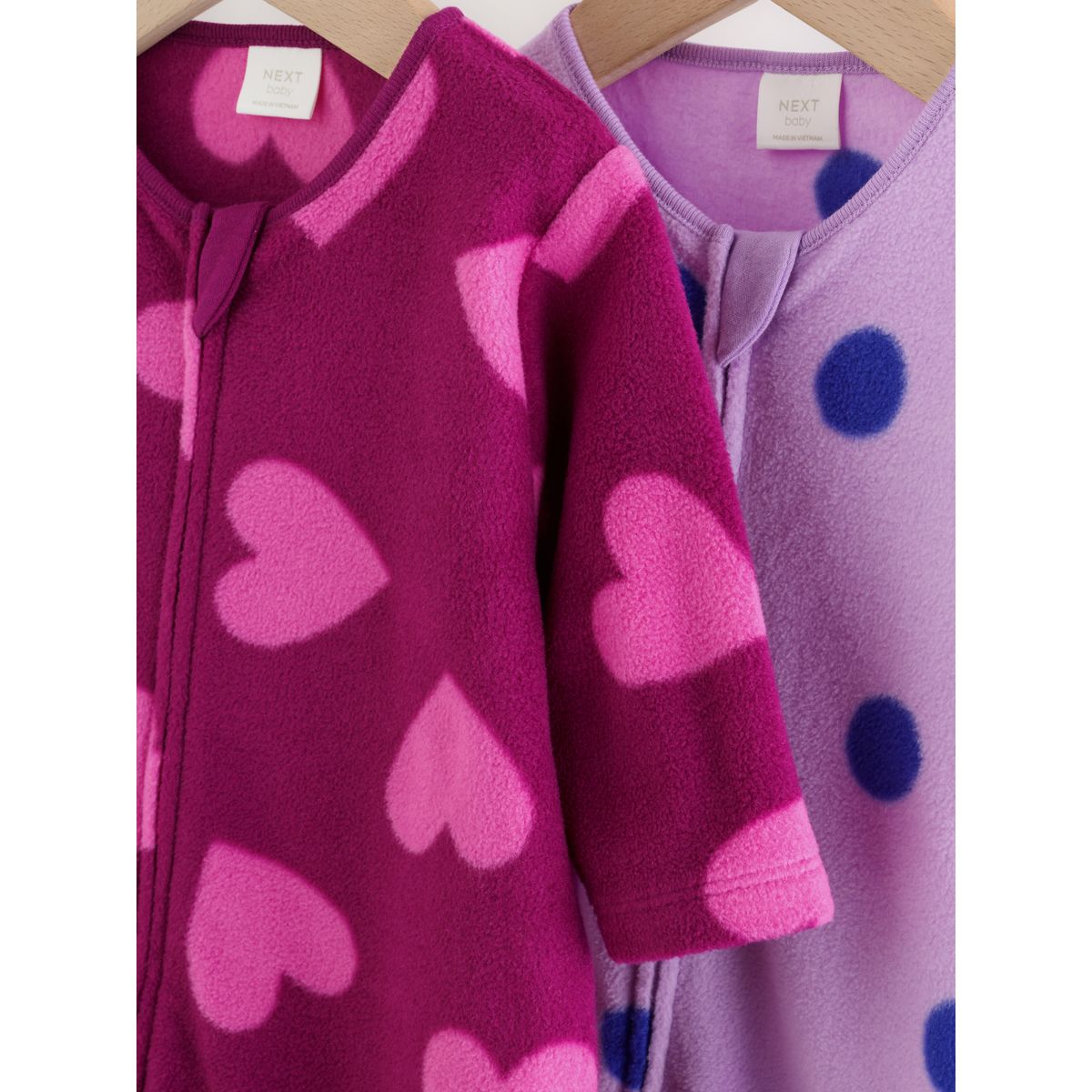 Dors-bien en micro polaire, lot de 2 violet/rose, NEXT