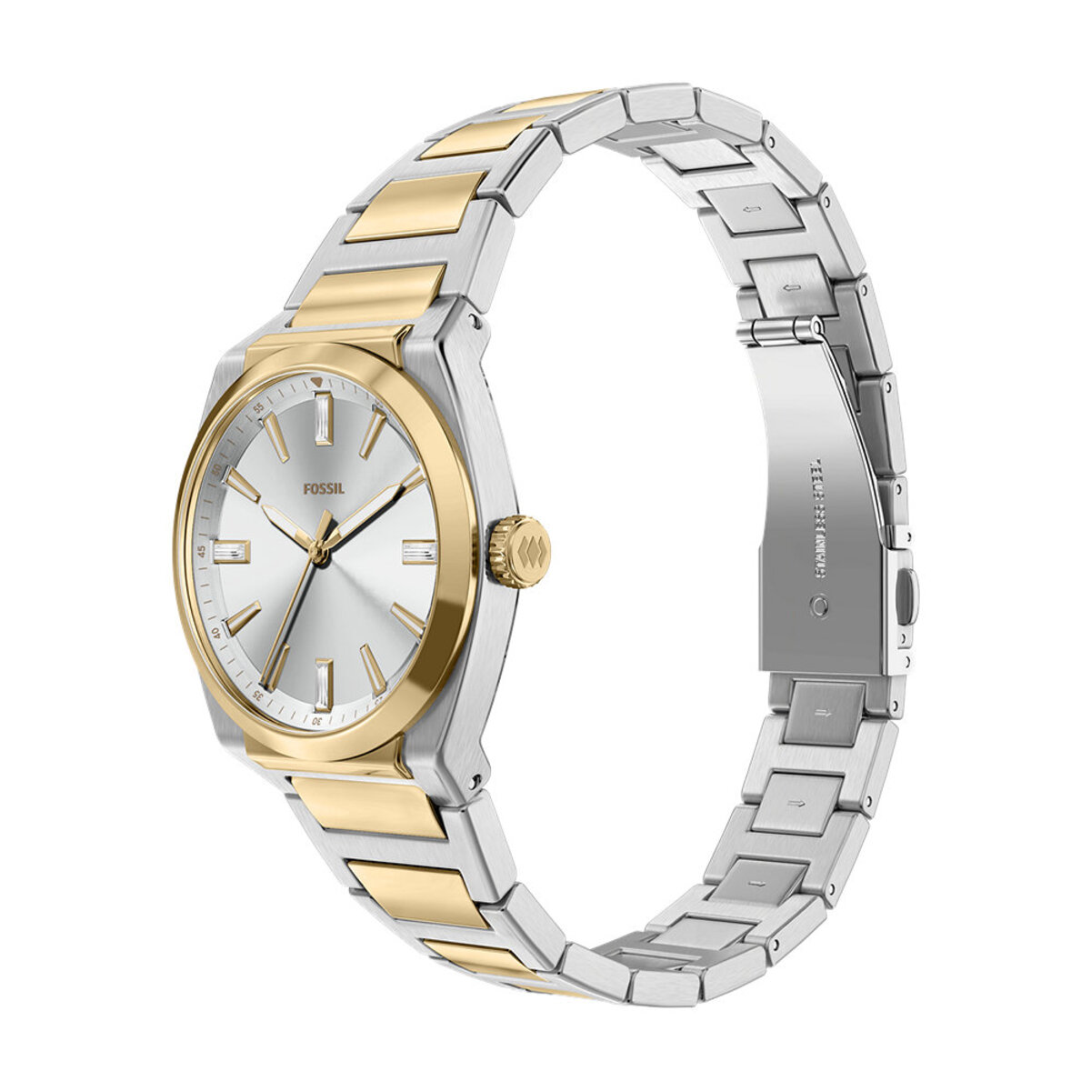 Montre Analogique EVERETT doré blanc doré, FOSSIL
