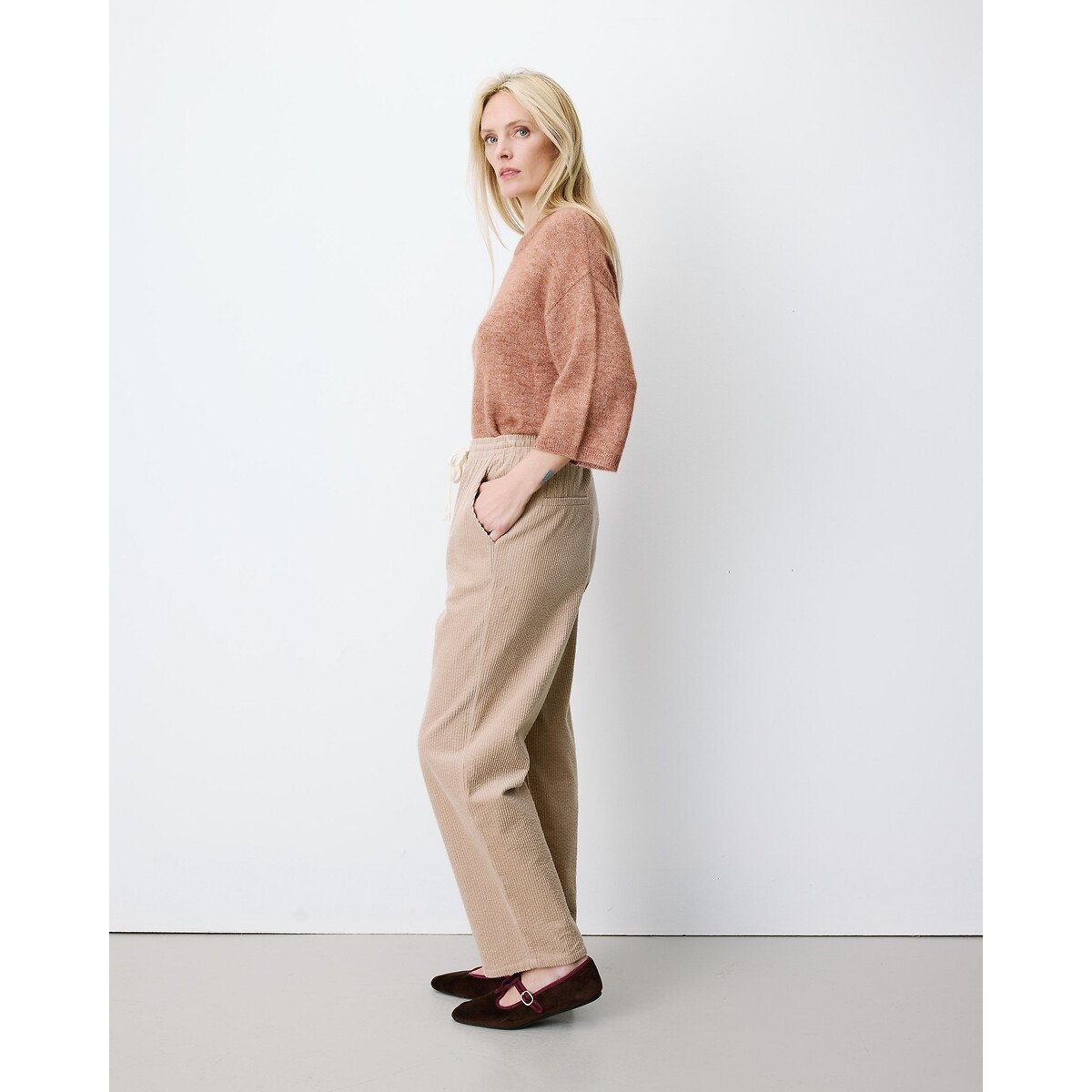 Pantalon en velours côtelé, LIBERTY beige, GRACE & MILA