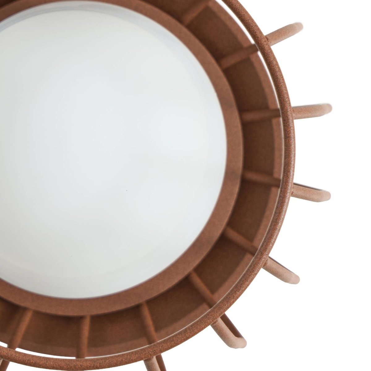 Applique extérieure en aluminium moderne rouille, blanc, LUCANDE