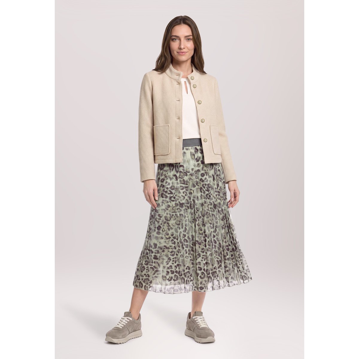 Veste blazer à boutons taupe, BETTY BARCLAY
