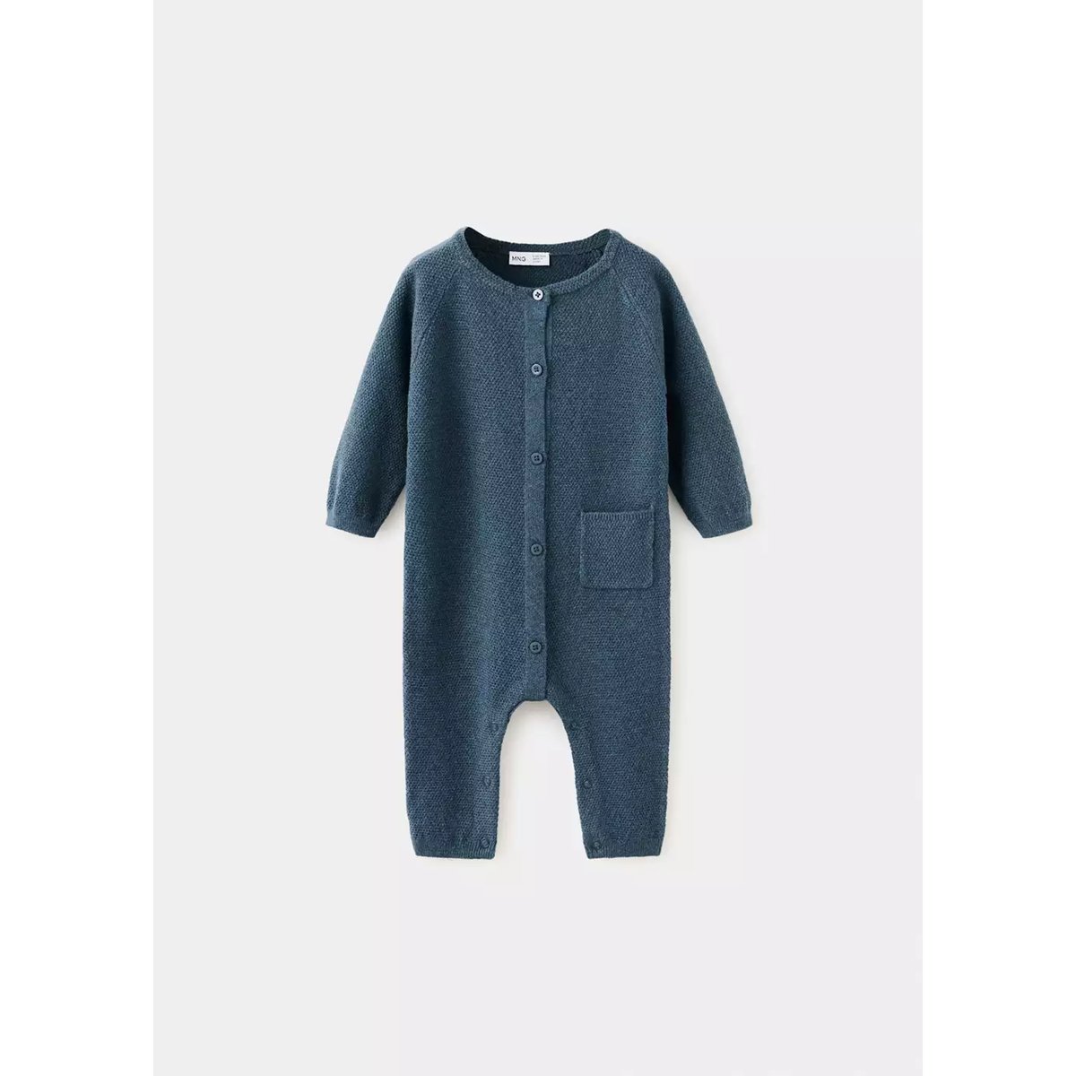 Combi-pantalon boutons bleu pétrole, MANGO BABY