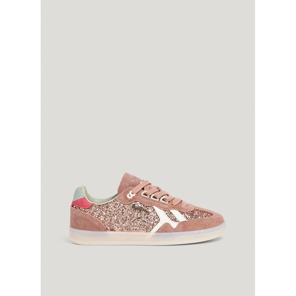 Baskets Ball Glitter rose paillette, PEPE JEANS