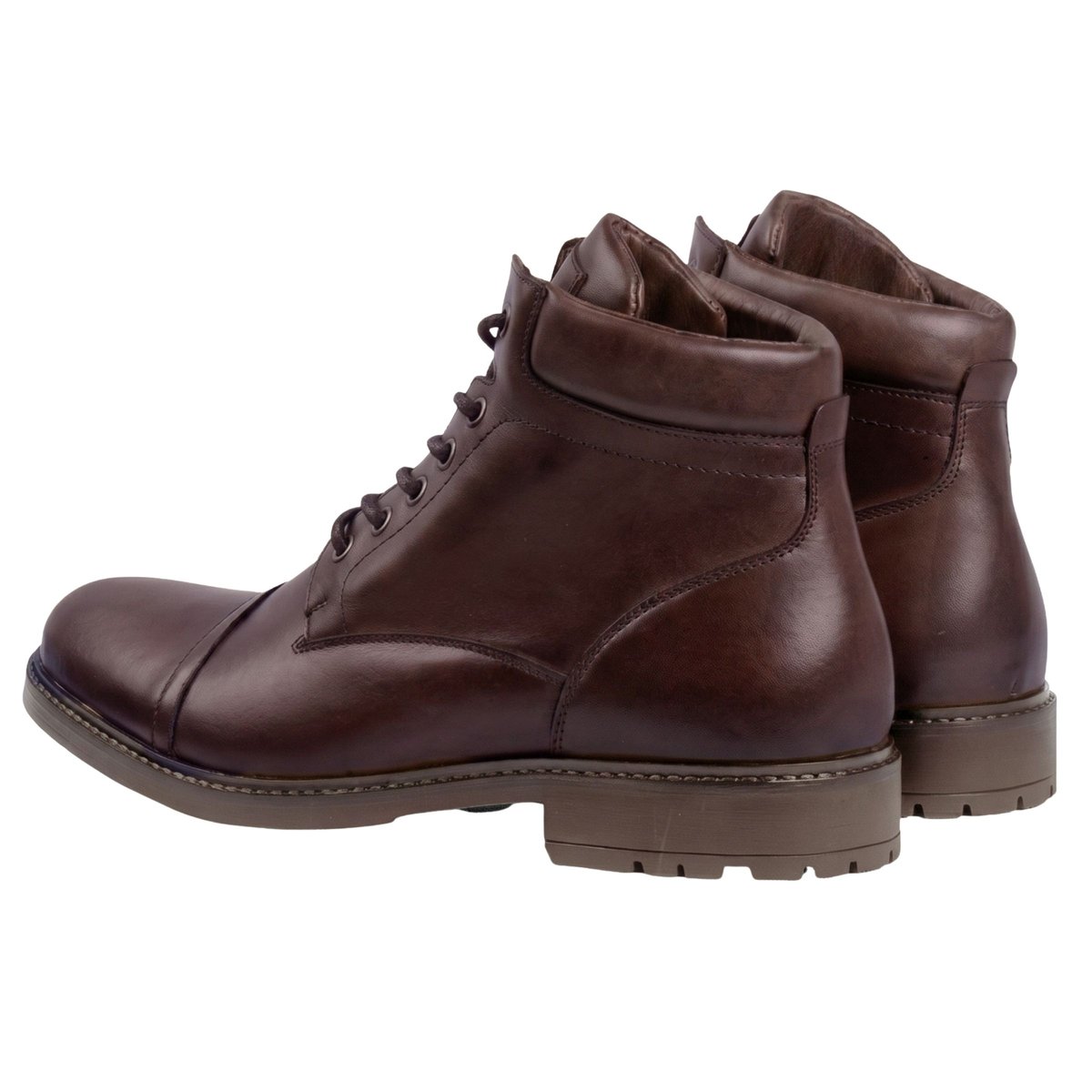 Boots rangers Elliot cuir marron, JULES & JENN