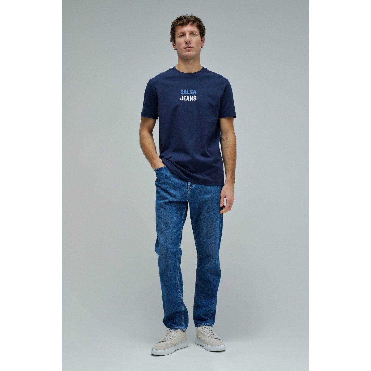 T-SHIRT AVEC BRANDING blanc, SALSA JEANS