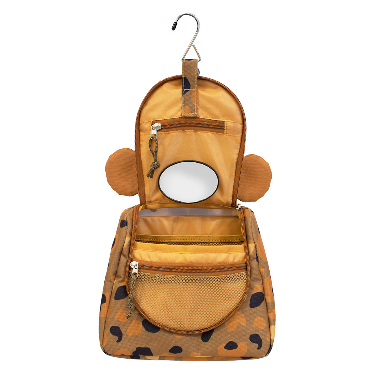 Trousse de toilette tigre speculos marron, LES DEGLINGOS