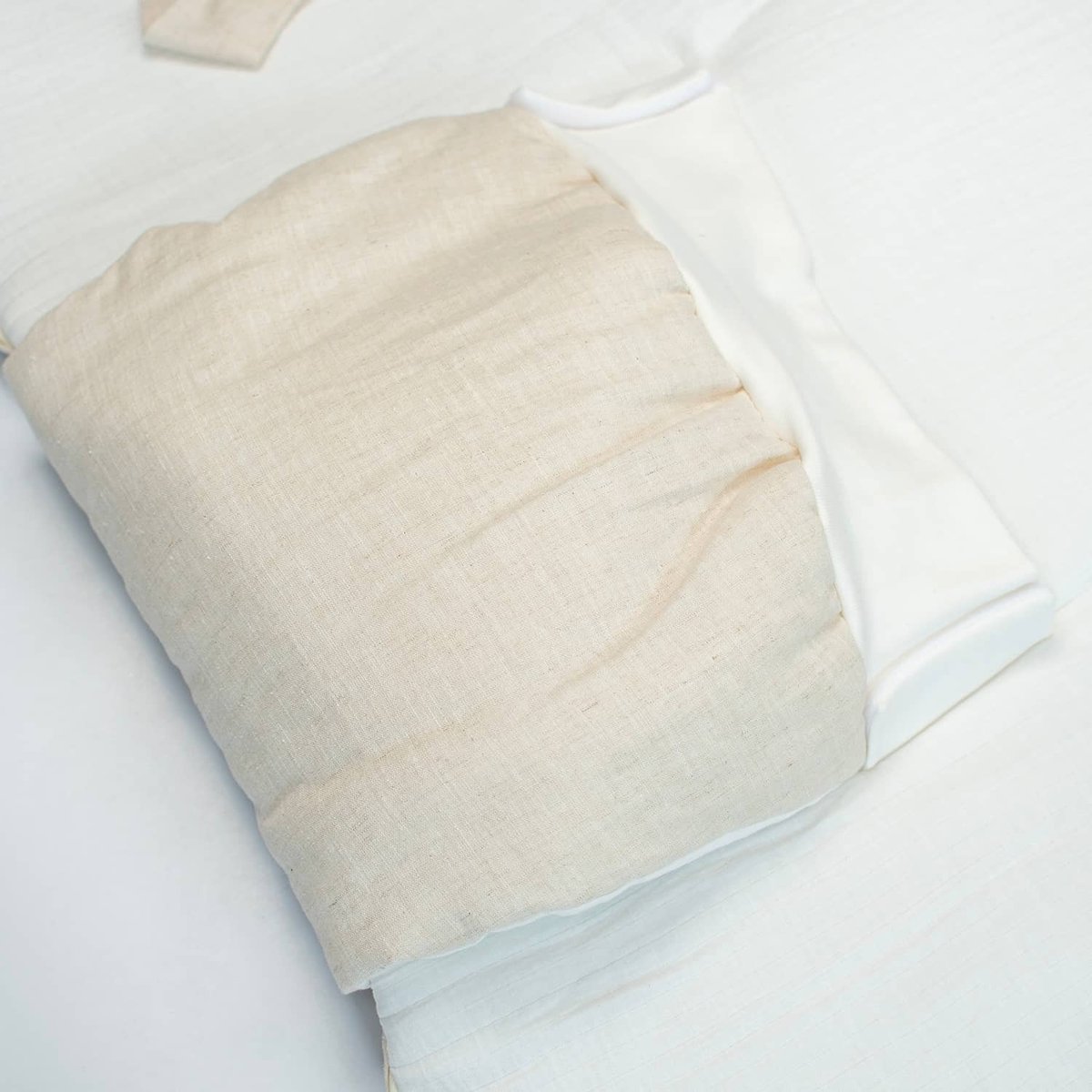 Gigoteuse d'emmaillotage évolutive en lin lavé LIN LINO beige, SEVIRA KIDS