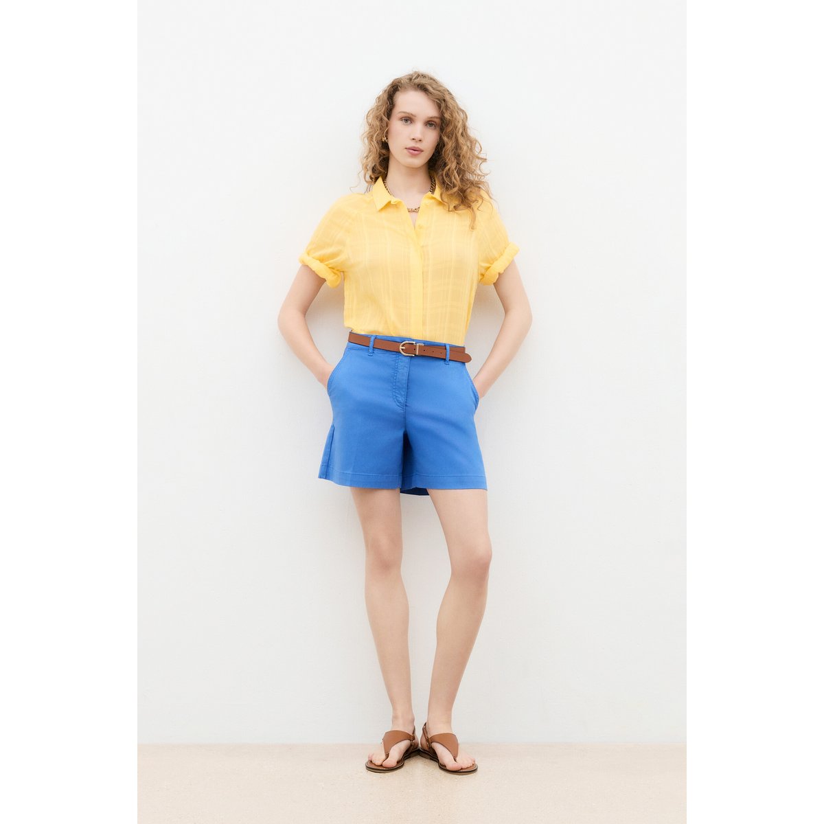 Chemisier Czelly jaune, CAROLL