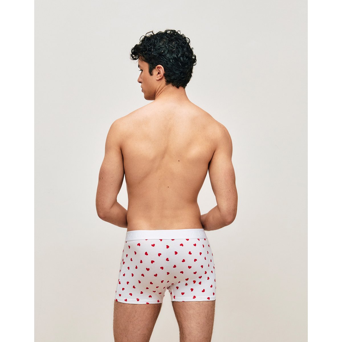 Boxer à motifs coeurs NEW KATCHIZ CO ecru, UNDIZ