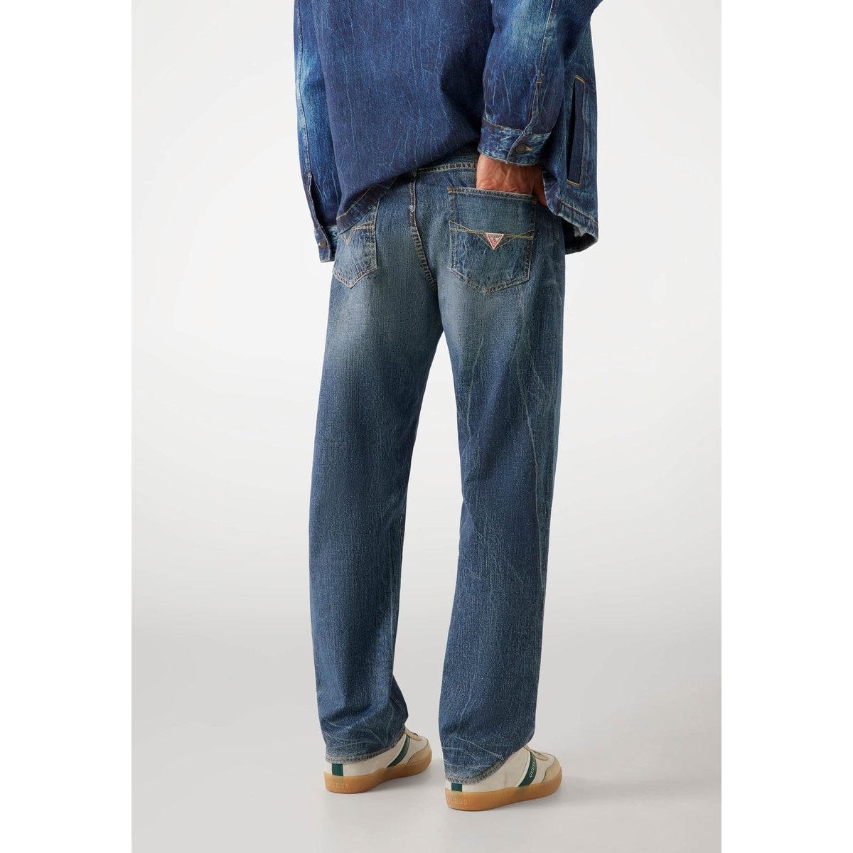 Jean Décontracté Imprimé bleu, GUESS