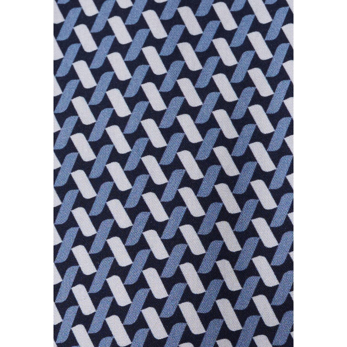 Chemisier imprimé graphique pure viscose bleu graphique, DAMART