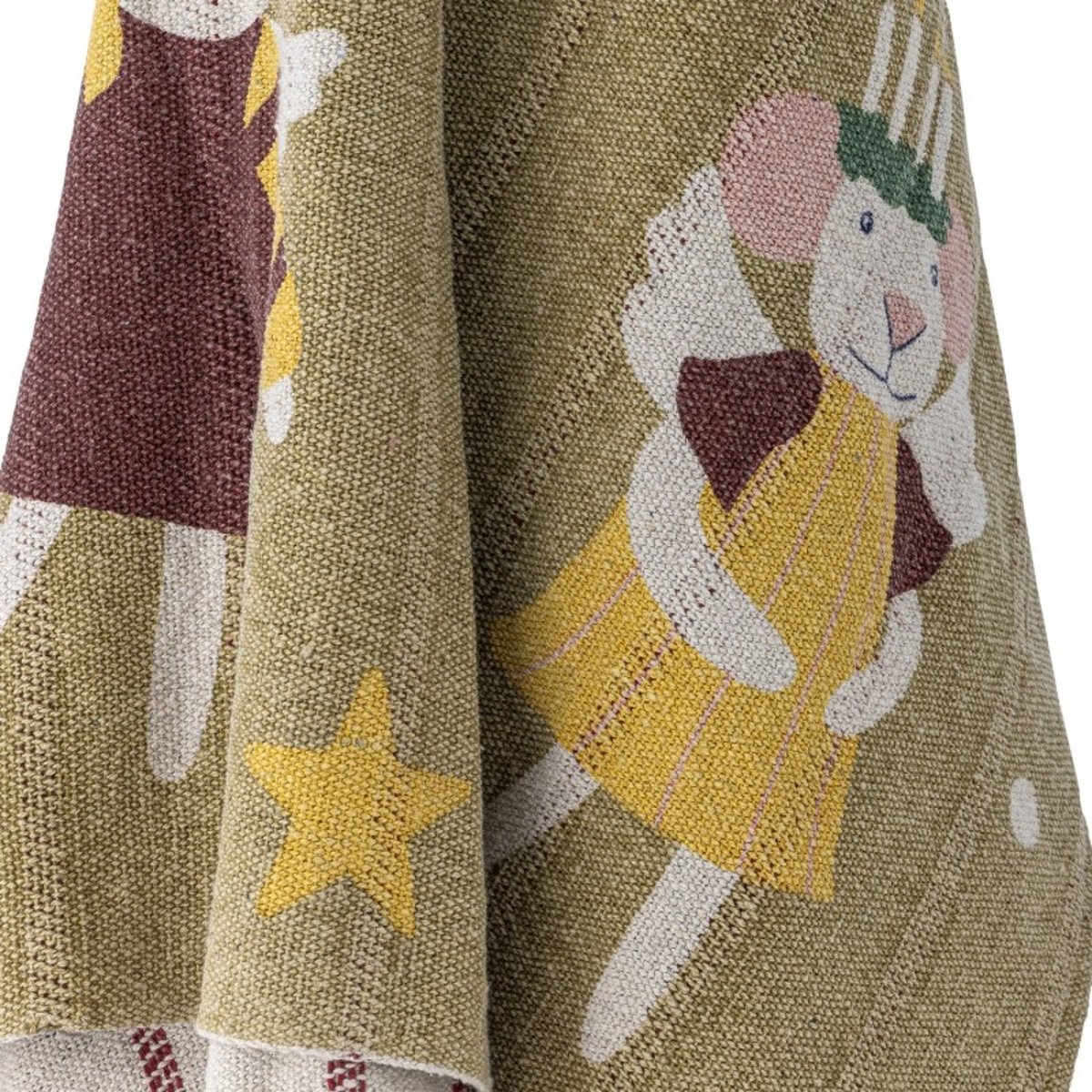 Plaid enfants coton recyclé souris PEO multicolore, BLOOMINGVILLE