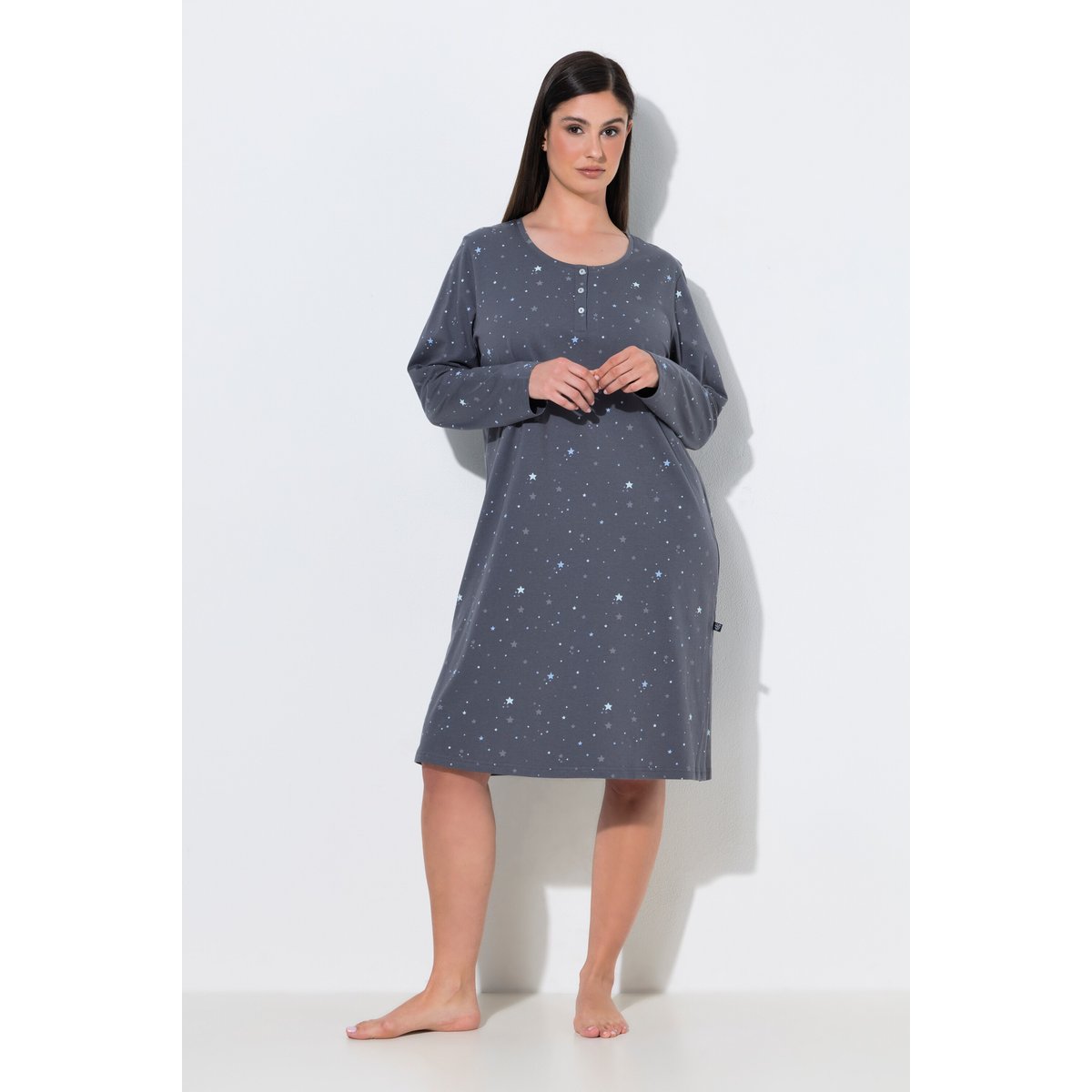 Lot de 2 chemises de nuit / grands t-shirts gris foncé, ULLA POPKEN