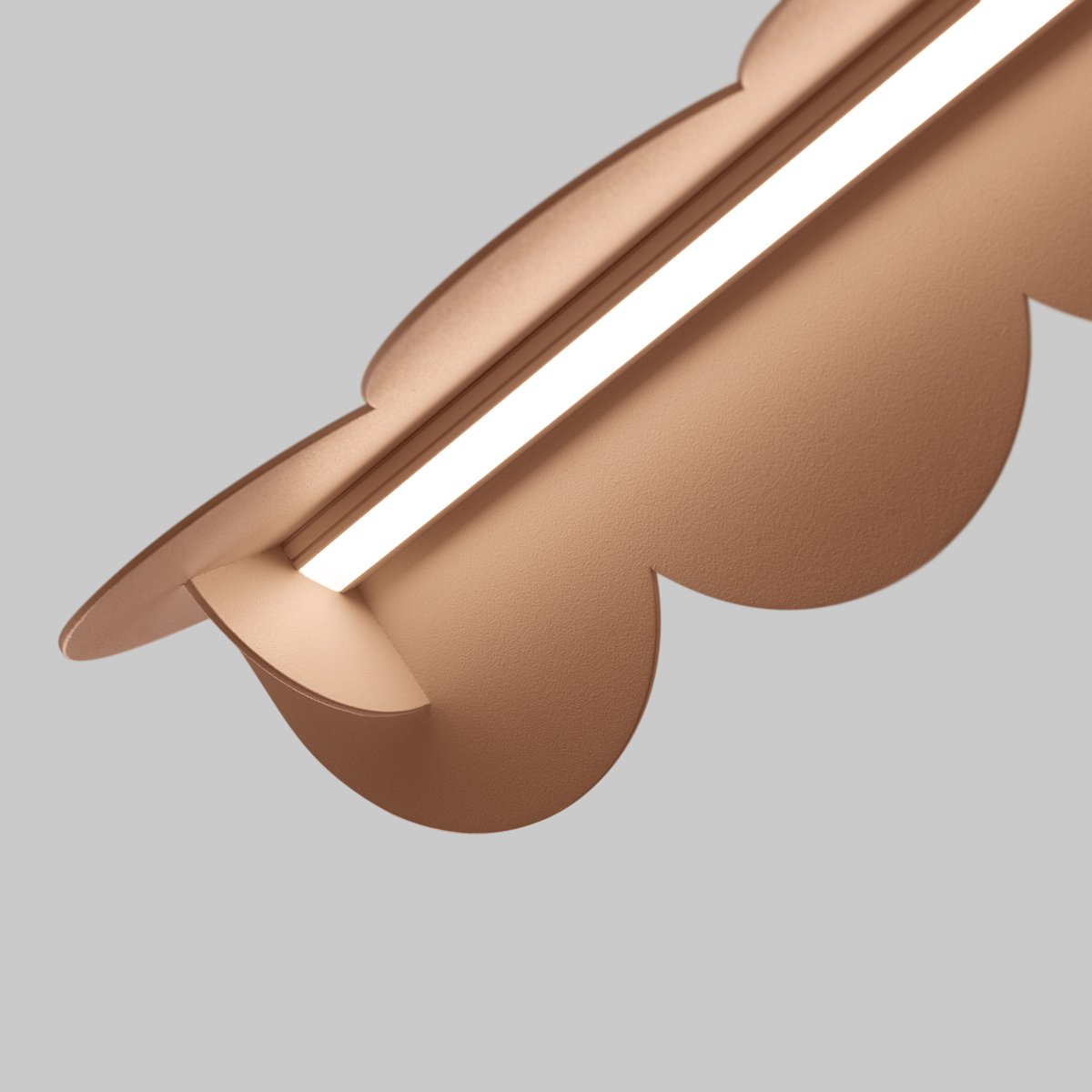 Suspension Aluminium Moka LED 1 Biscuit moka, EDEN