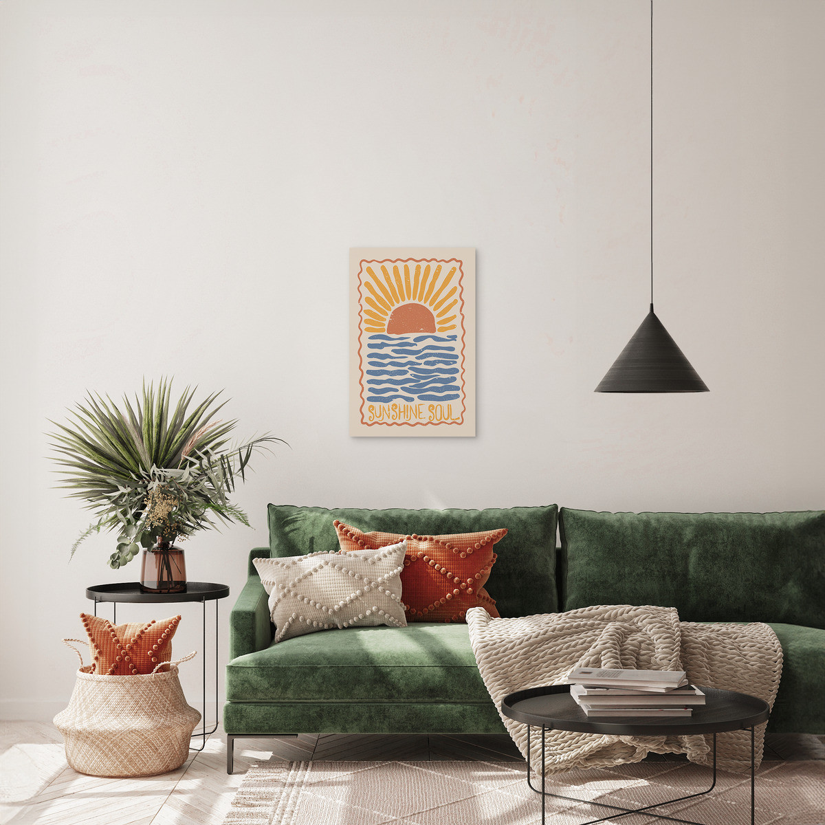 Tableau Sur Toile Illustration Couché De Soleil ILLUSTRATION tableaux sur toile-orange, CEANOTHE