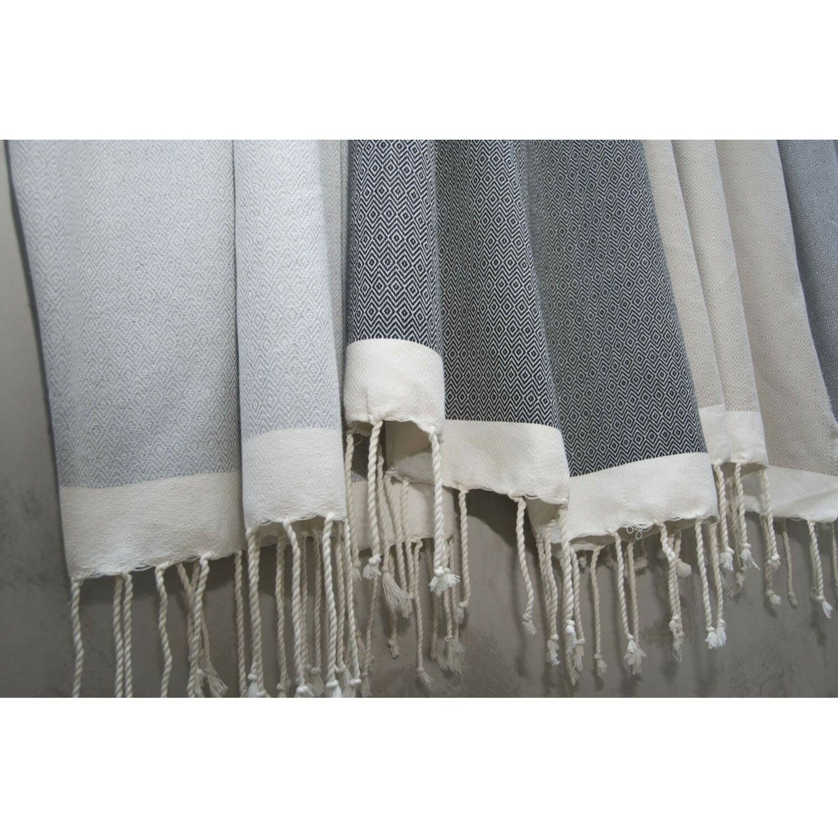 Plaid coton COURCHEVEL gris perle / écru, FEBRONIE