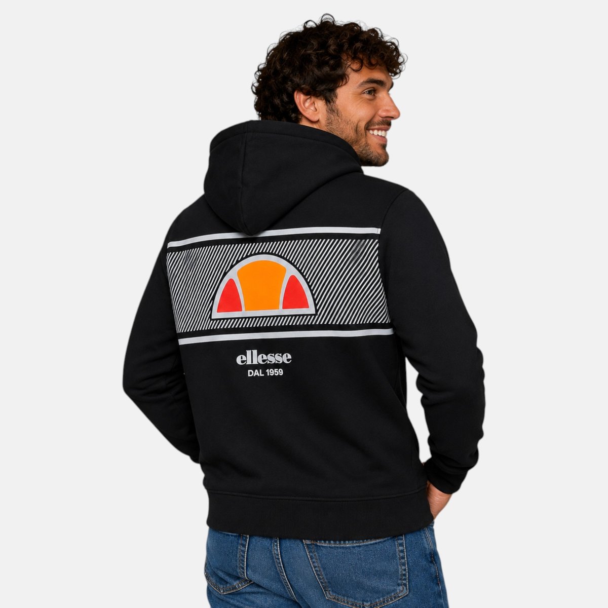 Veste zippée à capuche, manches longues STREETWEAR noir, ELLESSE