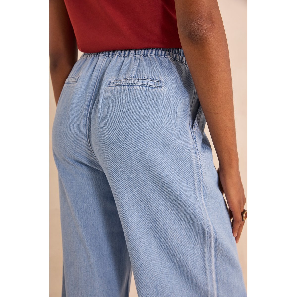 Jean large en coton SIMON pure bleached, Maison 123