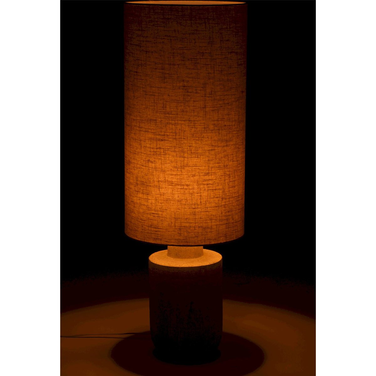 Lampe de table en poterie gris et beige, RECOLLECTION