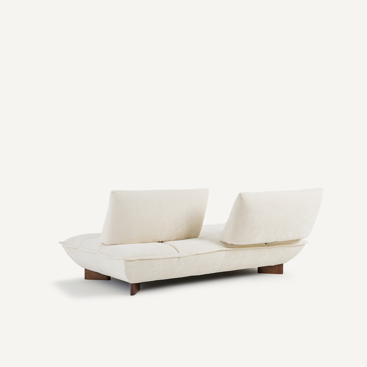 Banquette modulable velours chenille, Kaori blanc, AM.PM