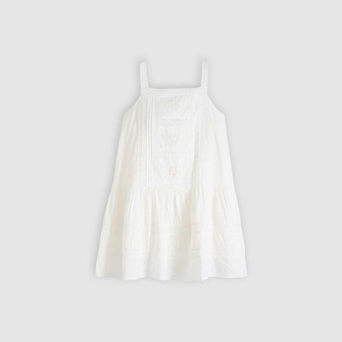 Robe courte à dentelle, bretelles blanc, LEVI'S